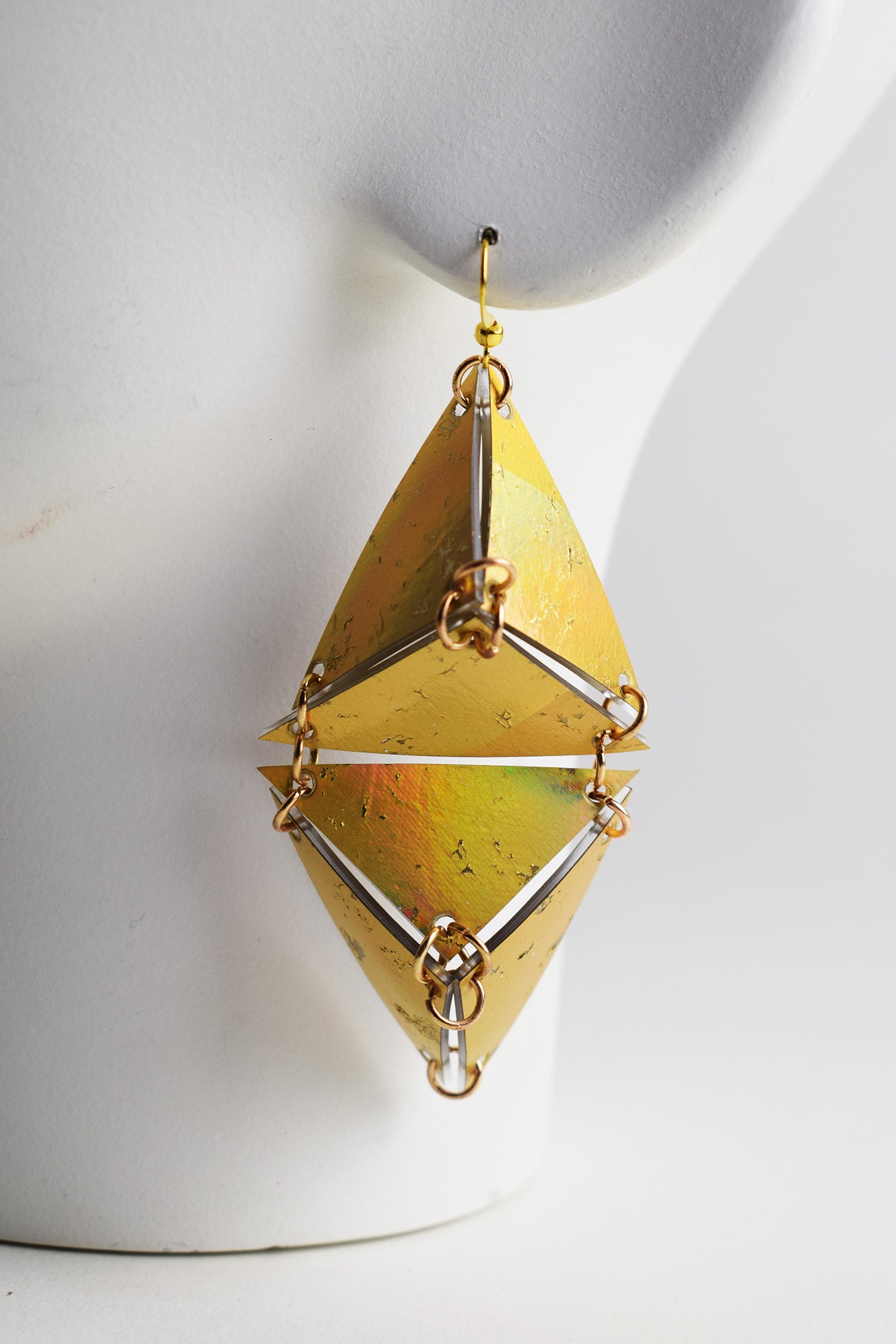 DOUBLE PYRAMID EARRINGS