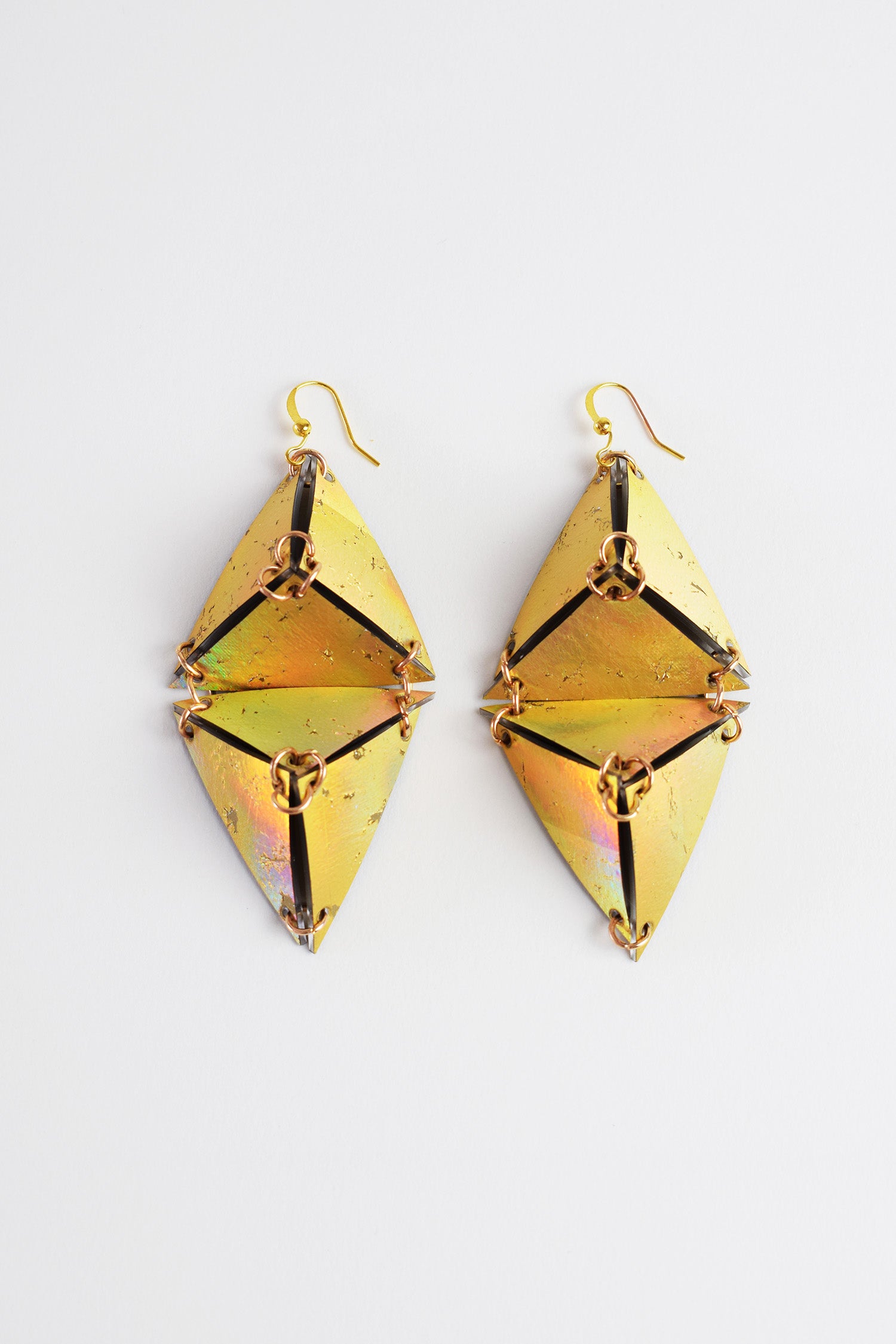 DOUBLE PYRAMID EARRINGS