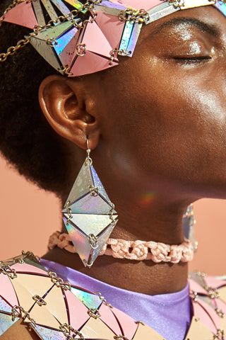 SINGLE PYRAMID EARRINGS