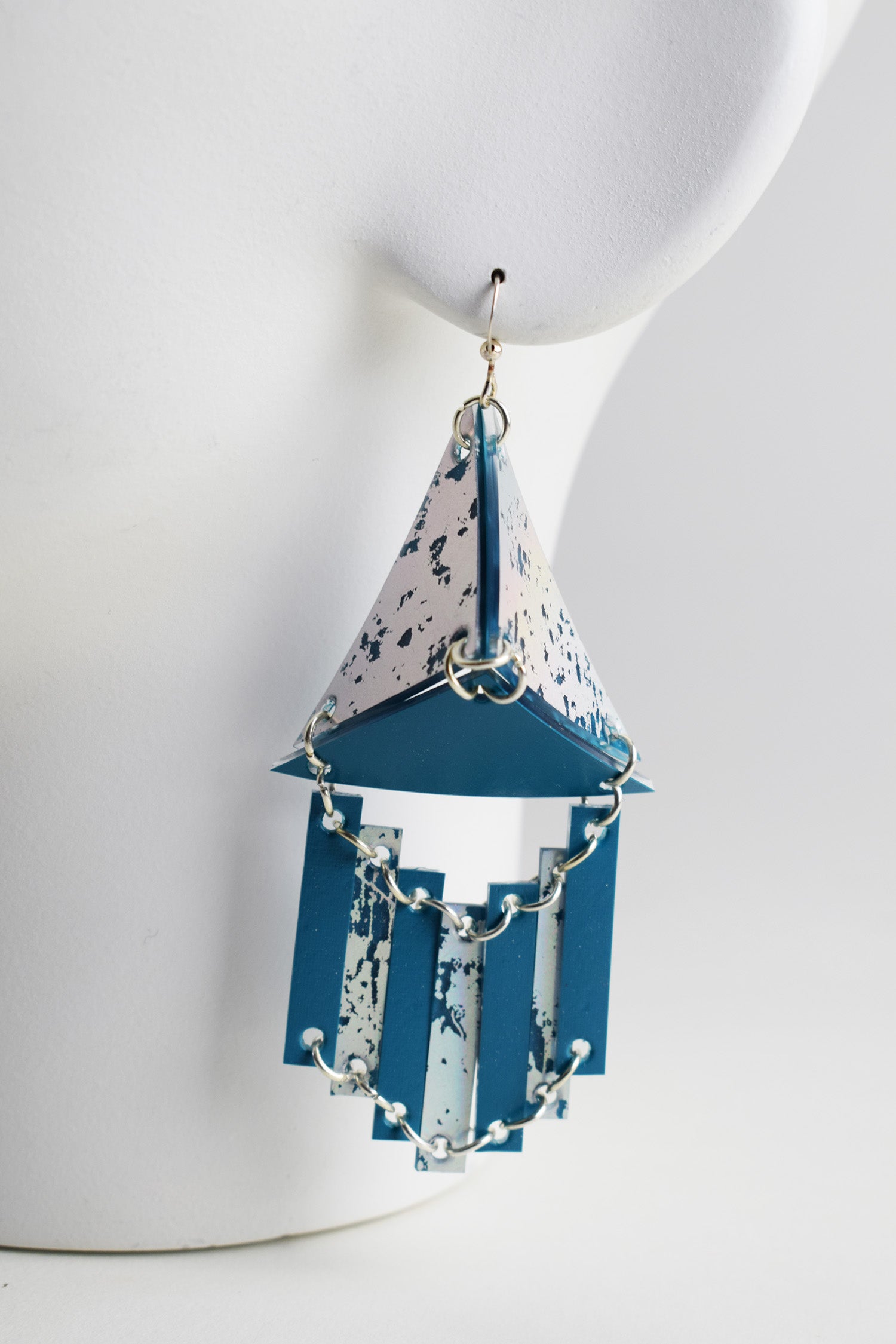 PYRAMID DRAPE EARRINGS