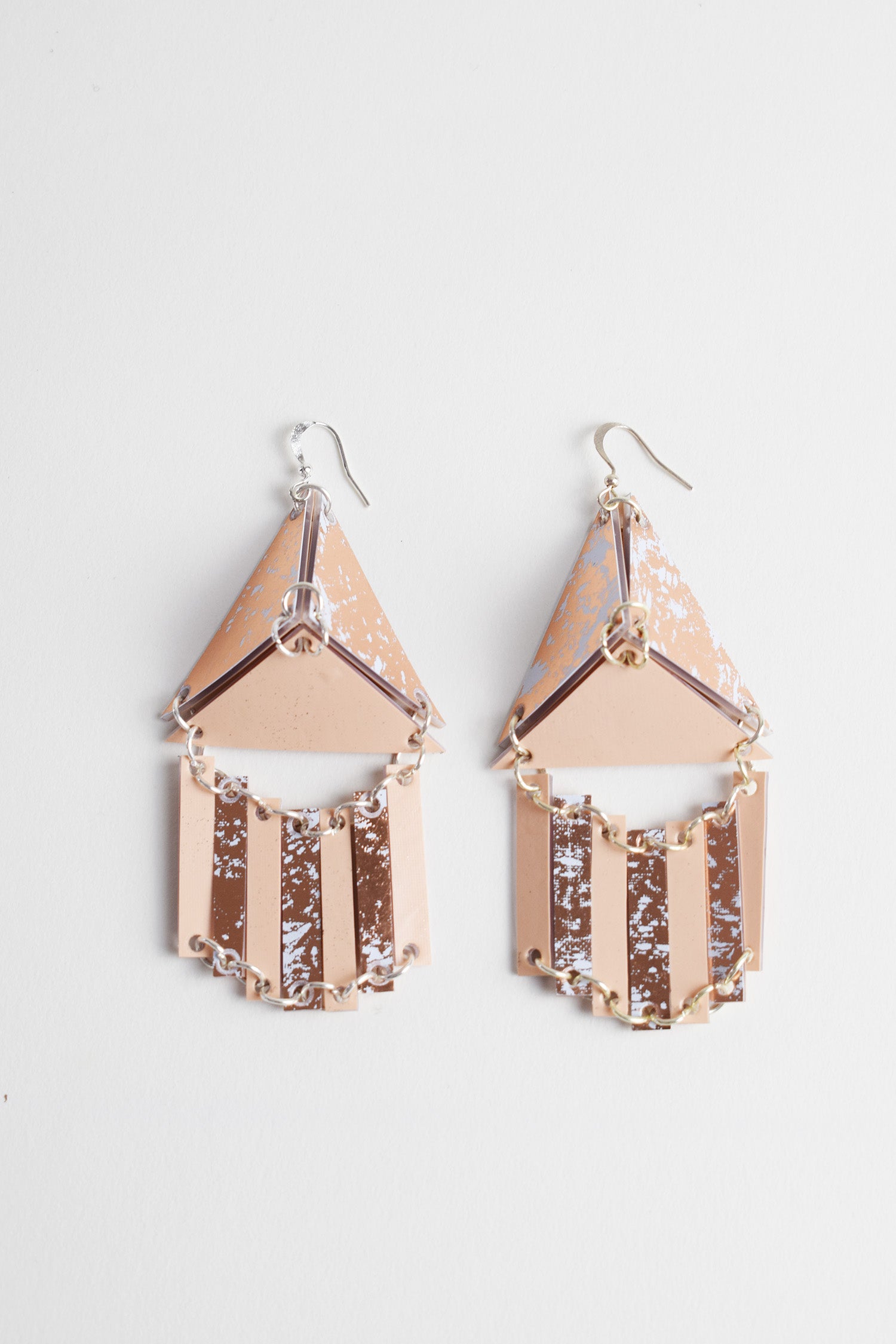 PYRAMID DRAPE EARRINGS